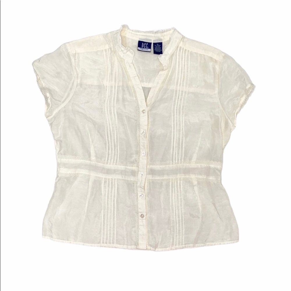 DCC MISSY off white vintage blouse size XL